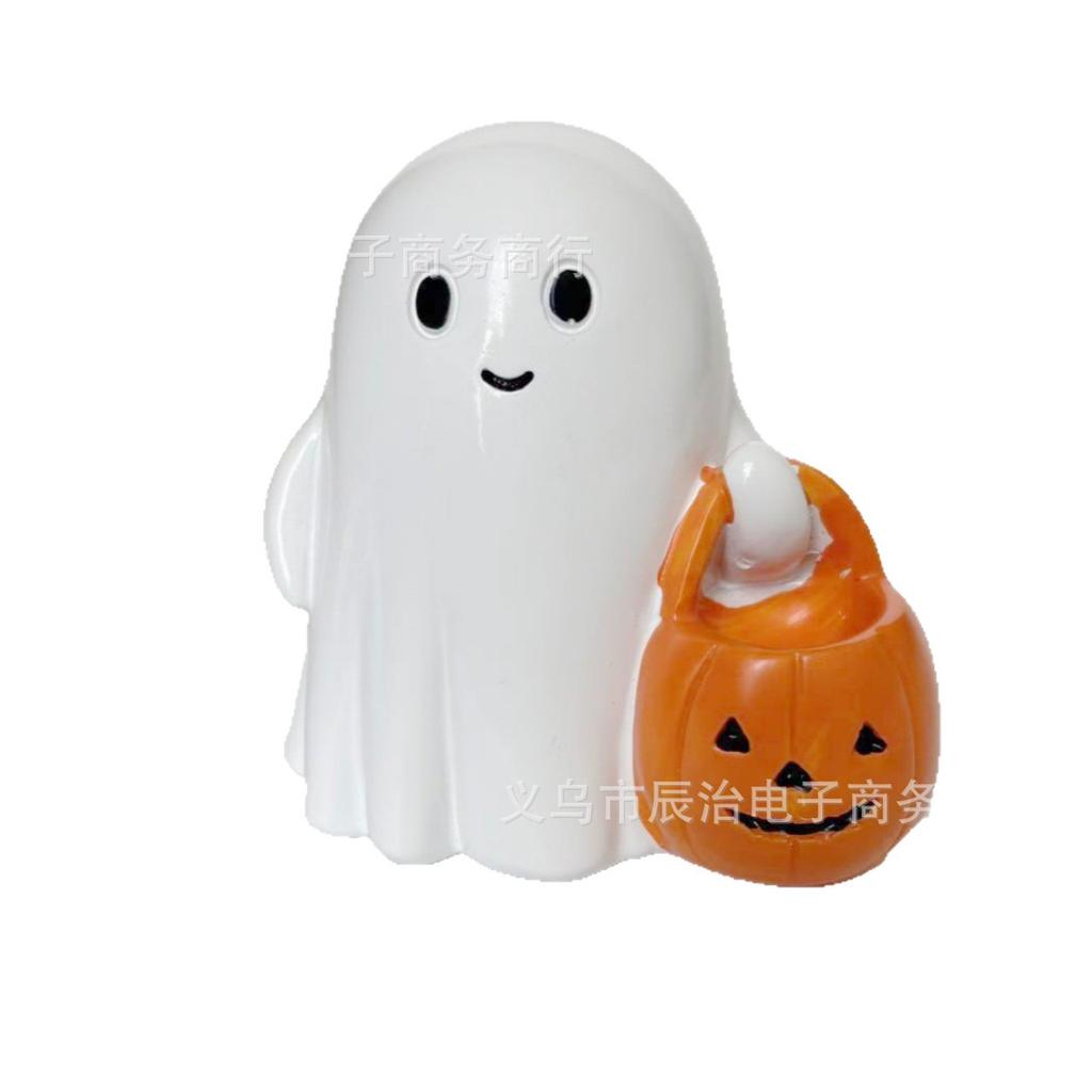 Creative resin craft decoration mention pumpkin little ghost cute cartoon creative desktop decoration