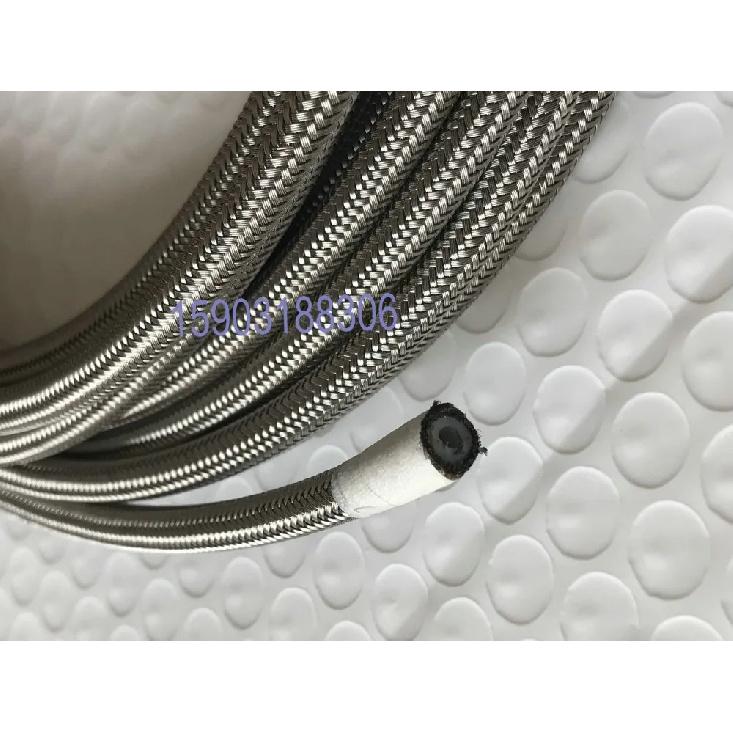 AN3 3AN Double Stainless Steel Braided PTFE Lined Brake Hose Line Car Motorcycle Hydraulic Brake Fuel Line Hose 10M