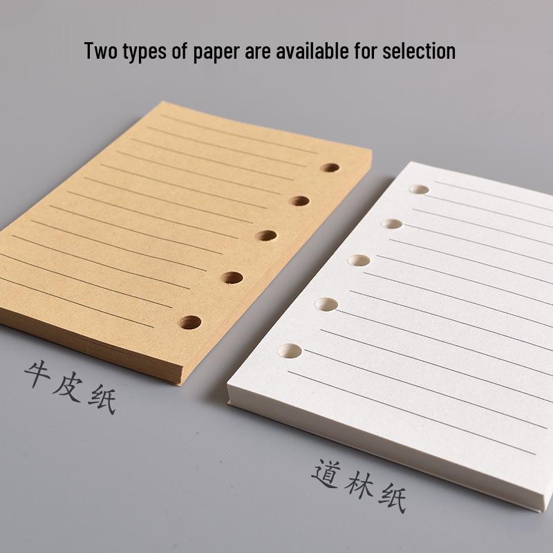 In-Stock A8 M5 Planner Refillable Loose-Leaf Inner Pages: Grid, Blank, Vertical Line, Weekly Plan, One Page Per Day, Punch-In Style.
