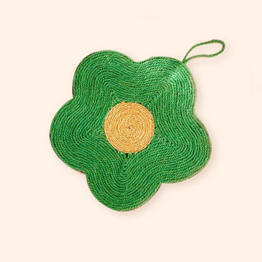 Hanging Claw Grinder Easy to Clean Cat Scratching Pad Natural Sisal Cat Scratcher Mat for Indoor Cats Flower Orange Shape Claw
