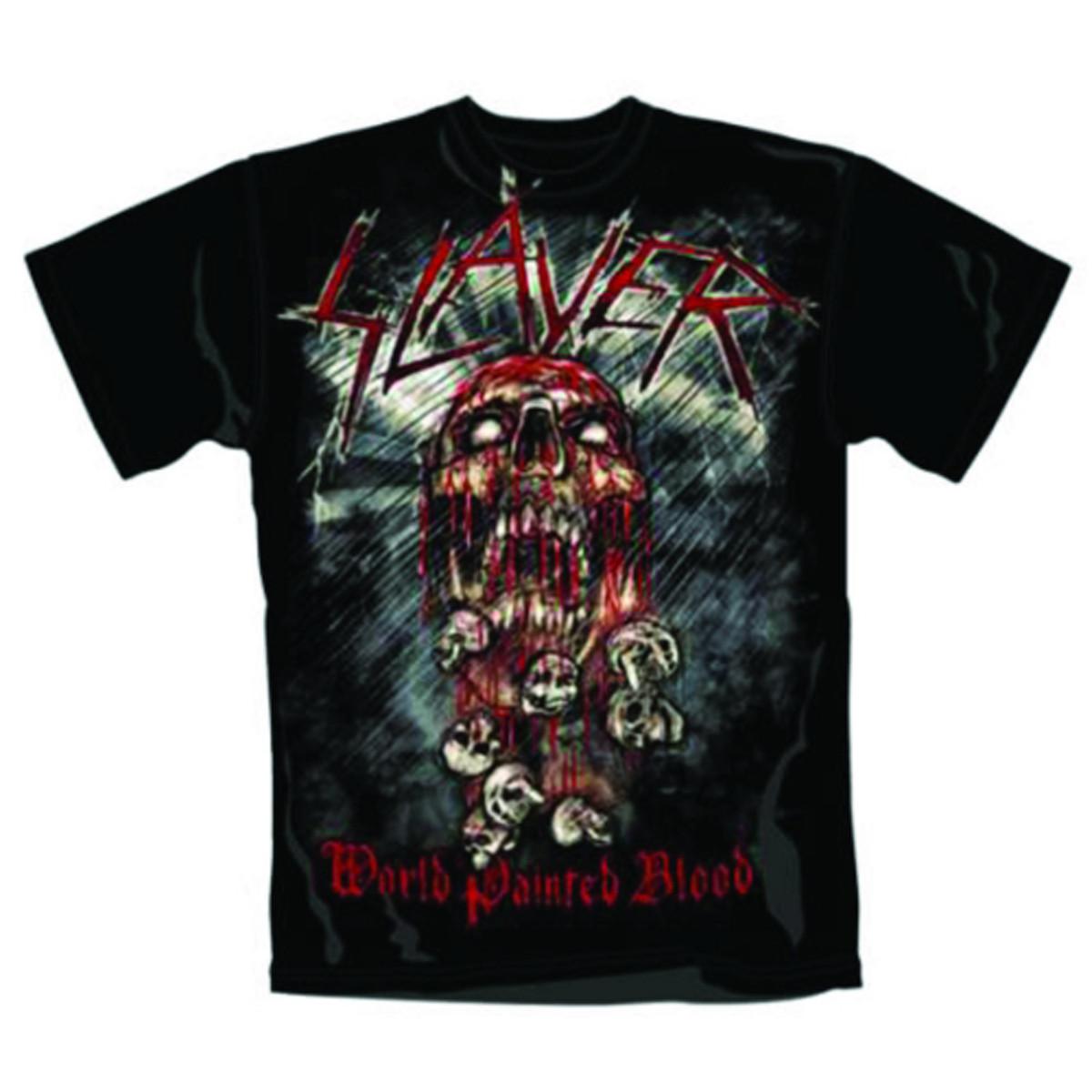Slayer World Painted Blood Skull T-shirt Hommese L
