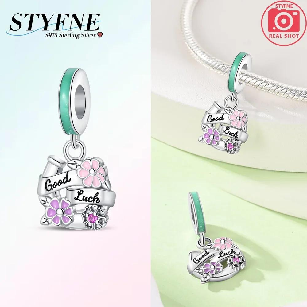 

Authentic Original Copper Metal Colored Flower Pendant Bead Component Pink Plants Lucky Charm Bead Components Bead Components Compatible With