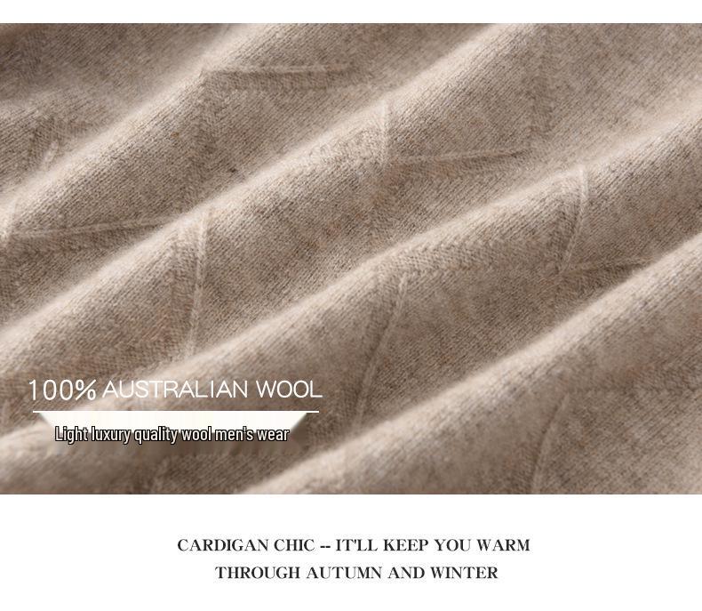 Men's Cashmere Sweater - Autumn/Winter Collection: Round Neck, Loose Fit, Solid Color, Business Casual Knitted Pullover