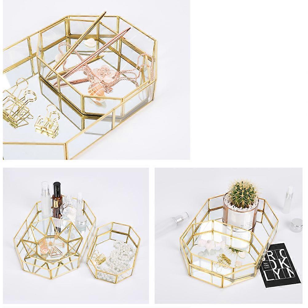 Jewelry Plate White Copper Strip Cosmetics Tray for Makeup Storage Use