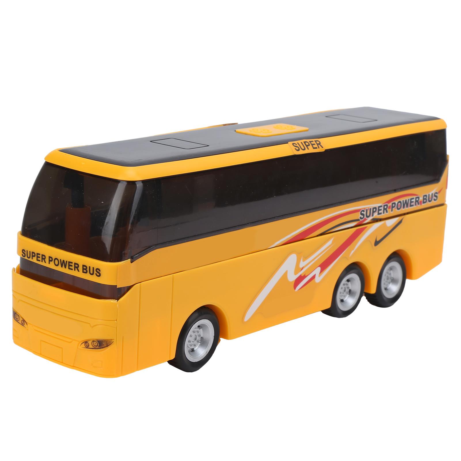 Children s Electric Bus Toy Plastic Deformation Vehicles School Bus Model Toy with Light