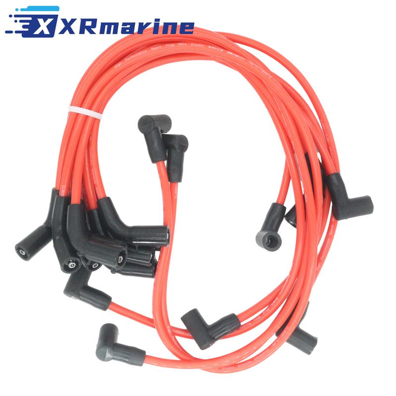 Spark Plug Wire Set 84-863656A1 For Mercruiser 5.0L, 5.7L, 6.2L, 383, 377, 350 MAG V8 863656A1 Sierra 18-8828-1 Mallory 9-28009