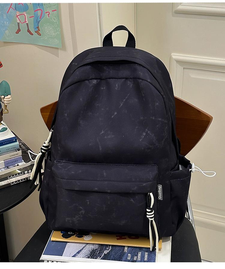 School bag summer new Mori high-value college student school bag fresh tie-dye versatile backpack casual simple shoulder bag