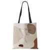 Borsetta da donna in lino con stampa artistica, borse regalo da viaggio casual da spiaggia
