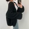 Women Cardigan Knitted Sweater Women Casual Korean Vintage Harajuku Lantern Sleeve Autumn Tops Coat Lazy Wind Y2k Sweater 23328