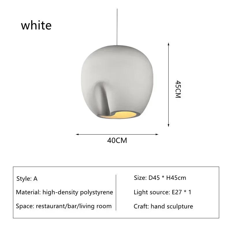 Nordic Minimalist Wabi-Sabi Art Pendant Lights Lustre Restaurant LED Chandelier Homestay Decor Bedroom Loft Hanging Ceiling Lamp