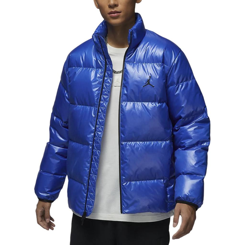 Jordan Flight Casual Comfortable Loose Warm Stand Collar Down Jacket Men Outerwear Dark-Blue FV7272-480