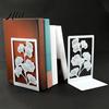 Stabiler Buchhalter 1 Paar Metall Dekorativer Buchstütze, Ginkgoblatt/Monstera Enden für Blatt Buchstütze Bücherregal, Rutschfeste Stopper Zuhause Büro Arbeitszimmer