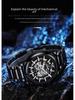 Popular Men's Black Warrior Hollow Mechanical Watch - Stylish, Waterproof, Luminous, Automatic