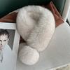 New Product Luxury, Good Quality, Exquisite Fox Hair Wide Version Suction Buckle Scarf, Fur Scarf, Big Ball Warm Scarf