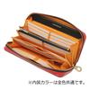 Long Wallet Genuine Leather Large Capacity 081603 Nezel Round Zipper Wide Open Card Storage Cowhide Red [Castelbajac] [14]