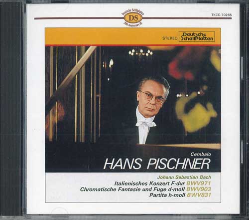 

CD HANS PISCHNER - J.s.bach:italienisches Konzert F Du TFCC70265 TOKUMA Japan Classical Used