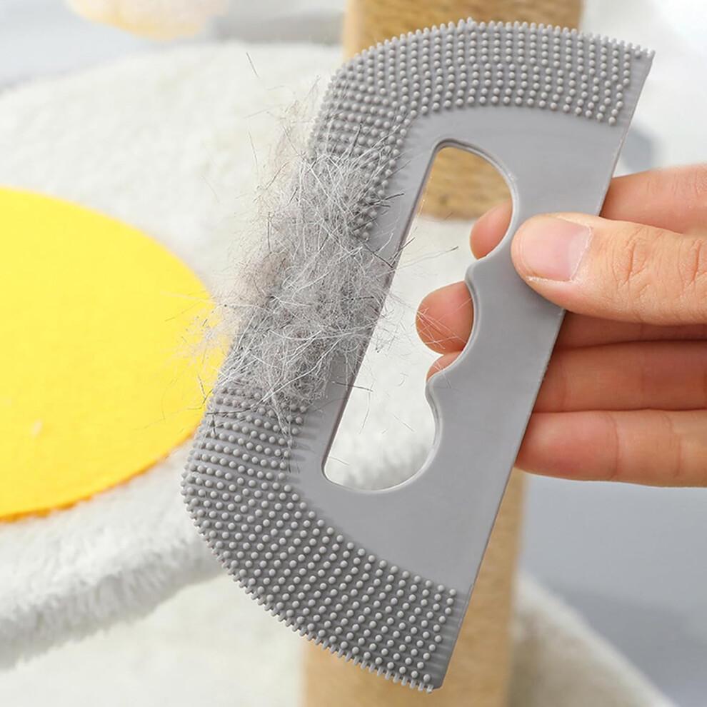 Pet Hair Remover for Car and Carpet with Flexible Rubber Brush for Furniture Bedding and Rugs