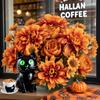 1pc Artificial Flowers Silk Dahlia Roses Daisy Festival Home Decorations Bonsai Room Wedding Bridal Bouquets Party Diy Gifts Box