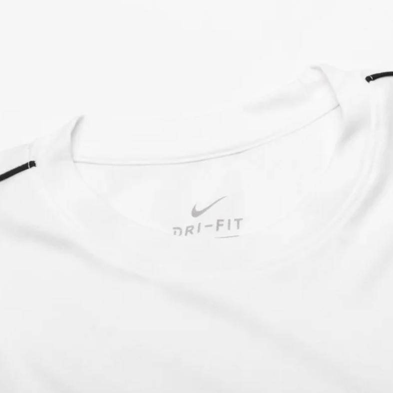 Nike T-Shirt Einzelstreifen Logo-Print Rundhals Pullover Kurzarm Kinder Oberteile Weiß BV6905-100