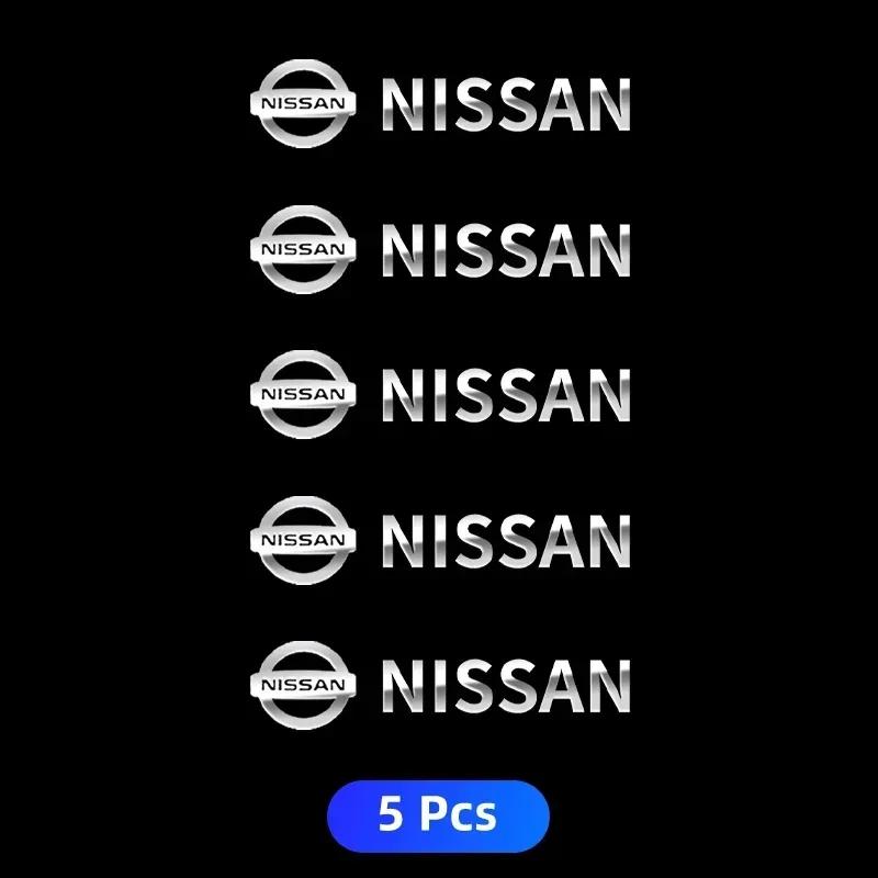 2/5/10pcs 3D Metal Car Emblem Sticker Decor Badge Decal Interior Styling For Nissan X-trail Almera Qashqai Tiida Car Accessories