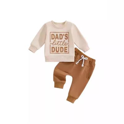 Ensemble sweat à capuche imprimé lettres pour enfants