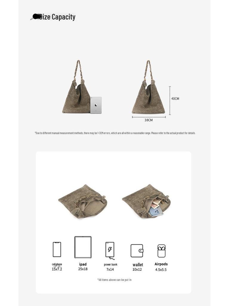 Retro Frosted Cowhide Tote - Large Capacity, Casual Single Shoulder Bucket Bag