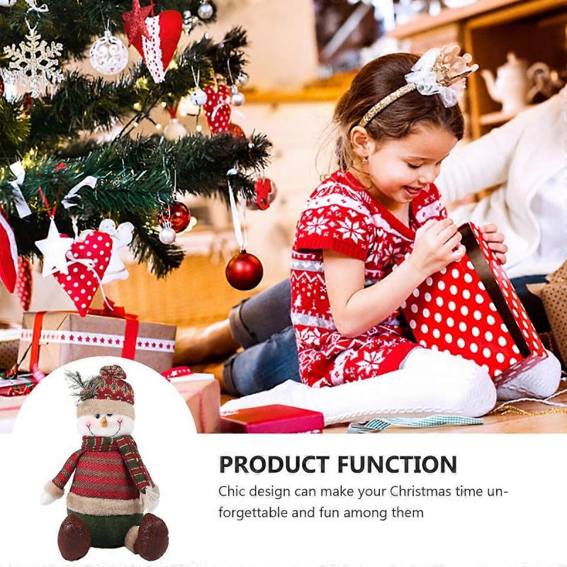 Christmas Snowman Doll Decor for Home with 1Pcs Decorative Snowman Ornament