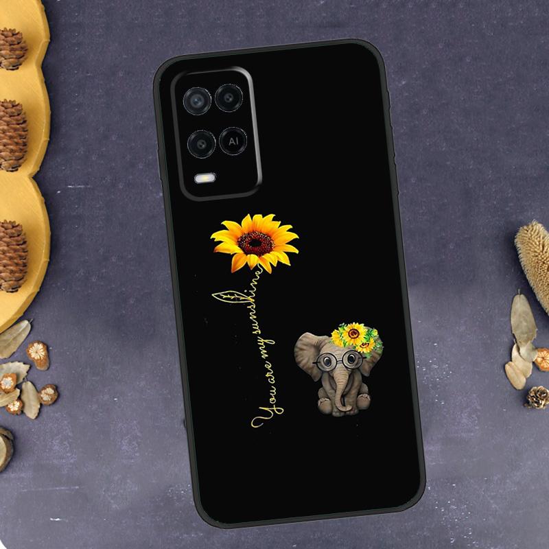 Beautiful Yellow Sunflower Phone Case For Oppo A79 A18 A38 A58 A78 A98 A17 A40 A60 A80 A16 A76 A96 A15 A74 A94 A54 A77