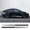 2PCS Car Side Stripes Side Stripe Skirts Graphics Vinyl Sticker Decals For Tesla Model Y Car Body Stickers Decal Accessories