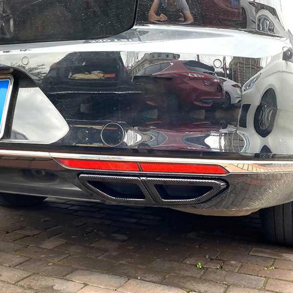 2016 To 2019 for Volkswagen Magotan Passat B8 2016-2019 Rear Lip Bumper Spoiler Car Tail Throat Frame Exhaust Pipe Trim ABS