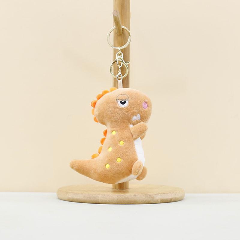 Bedårande plyschdinosaurie nyckelring leksak mjuk PP-bomull söt docka för barn presenter