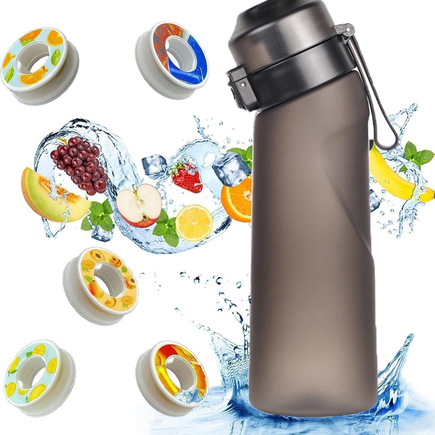 

1pcs Flavored Water Bottle with Random 5pc Flavour Pods Portable Transparent With Straw Leak Proof Suitable for Outdoor Sports 650ML