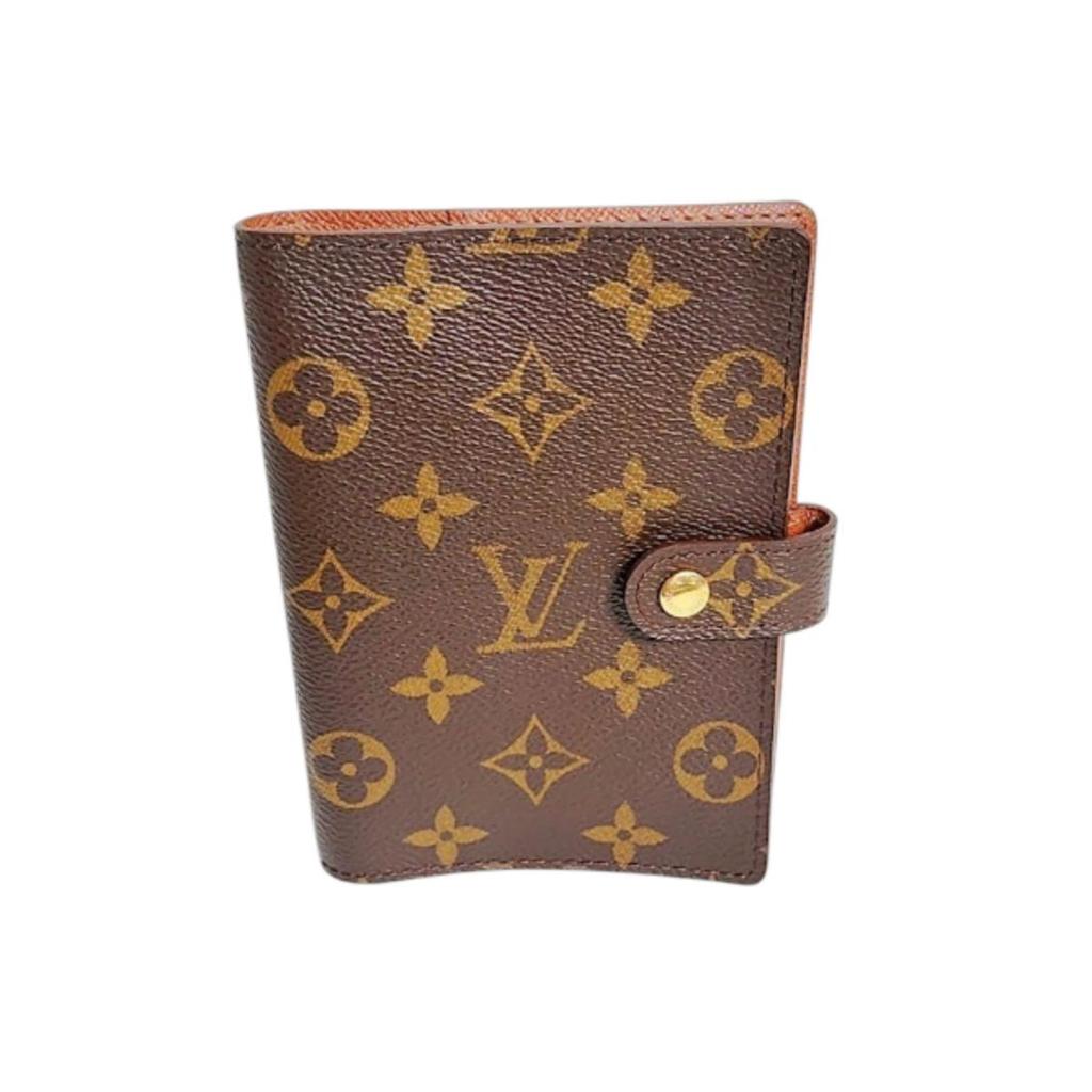 LOUIS VUITTON Monogram Agenda PM Notebook cover Monogram canvas Brown R20005 Used