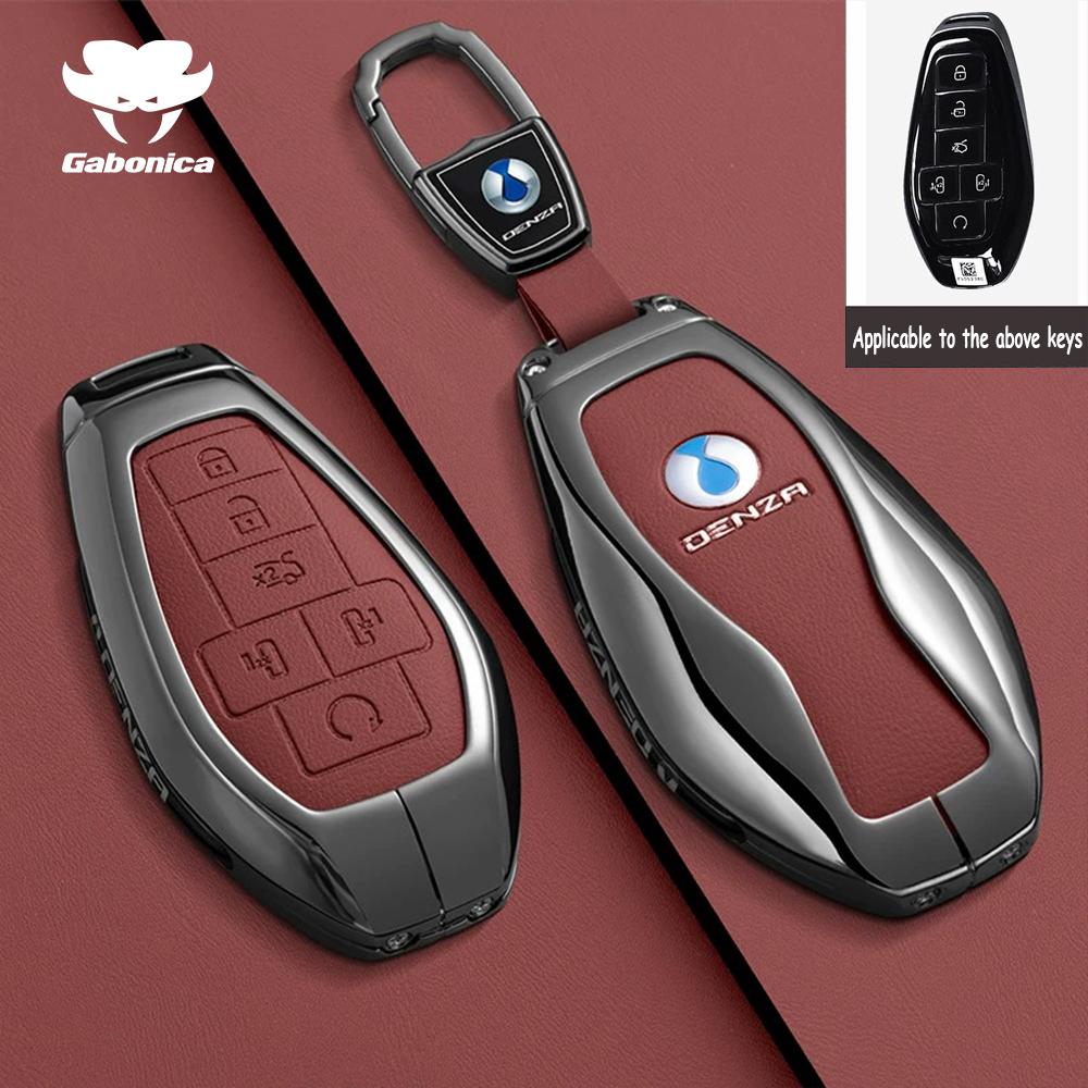 Fashion Car Key Case For Denza N9 D9 B5 B8   Keychain Smart Remote Protection Cover Shell Housing Holder Fob Accessories