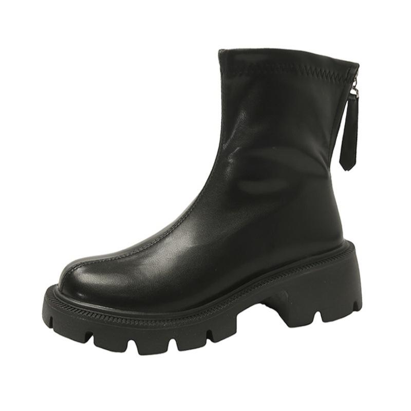 Botki Martin damskie buty 2025 nowe popularne botki damskie na grubej podeszwie cienkie botki styl brytyjski małe krótkie botki damskie wiosenne i jesienne pojedyncze boo