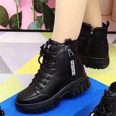 Moda Inverno Quente Sapatos Femininos 2024 Moda Preto Sapatos Casuais Mais Veludo Tênis All-Match Sola Grossa Algodão Gorduras Zapatillas Mujer