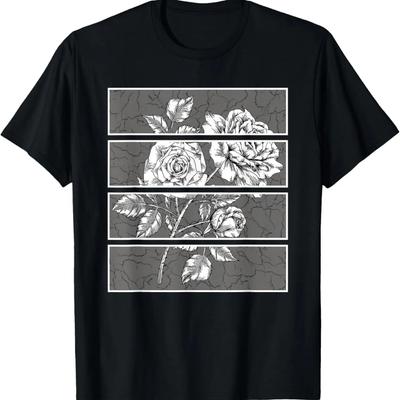 Bajkowy Goth Punkowy Fairycore Róże Grunge Estetyka Mężczyźni Kobiety Koszulka