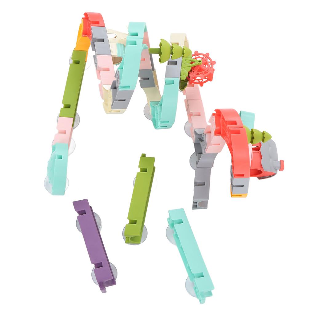 62PCS Baby Duck Slide Bath Toys Water Slide Track Wall Track Building Set Fun Bath Time Toys Shower Gifts for Toddlers