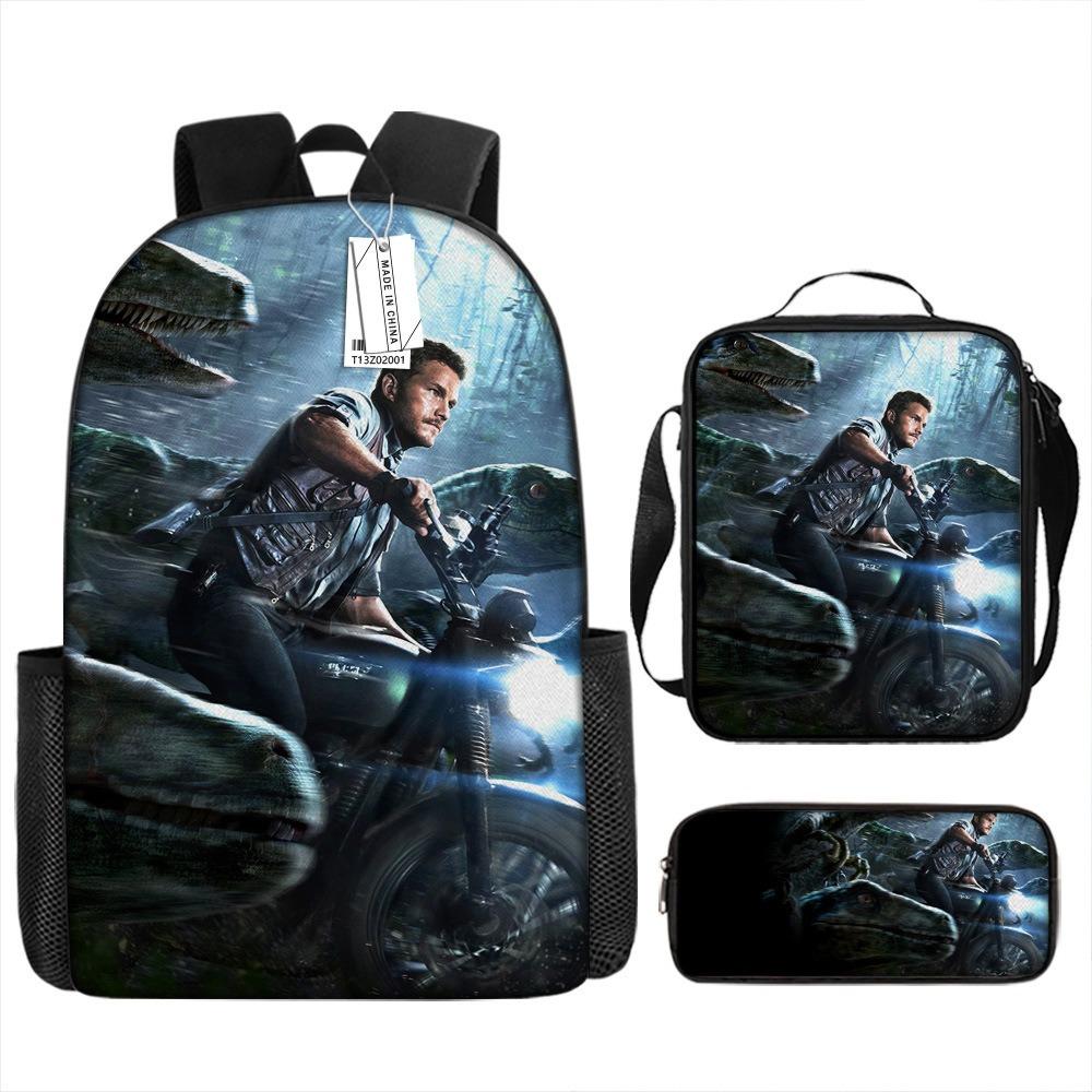 Jurassic Park Trendy Backpack European and American Retro Schoolbag Fourth Grade Bag Dinosaur Backpack