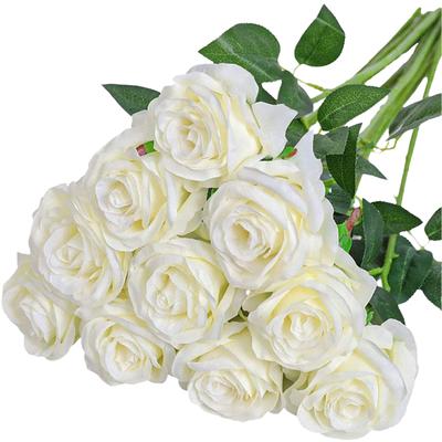 Party Simulation Einfarbig Rose Künstliche Simulationspflanze Atmosphäre Dekoration Blumen 1 Set, 15 Stück