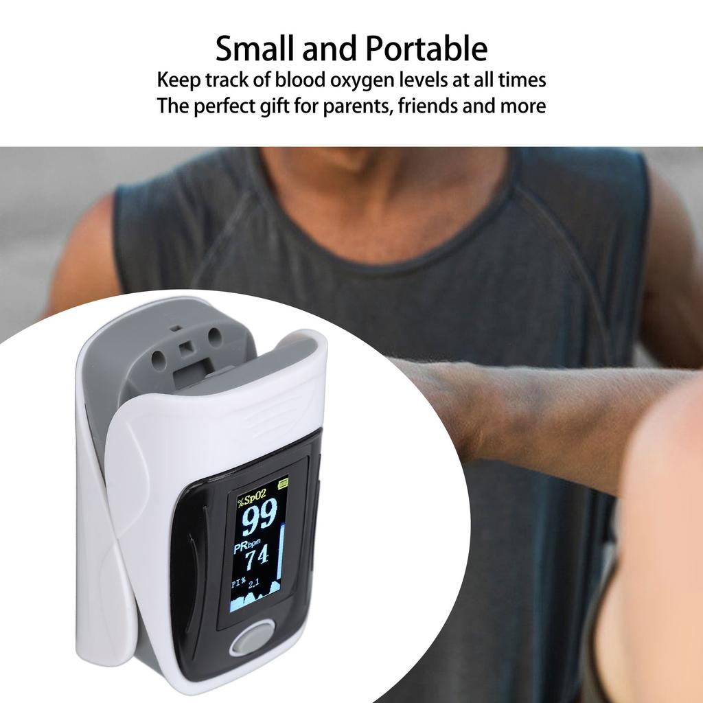 Fingertip Pulse Oximeter Clear Display Small Portable Blood Oxygen Saturation Monitor for Mountaineer Cyclist