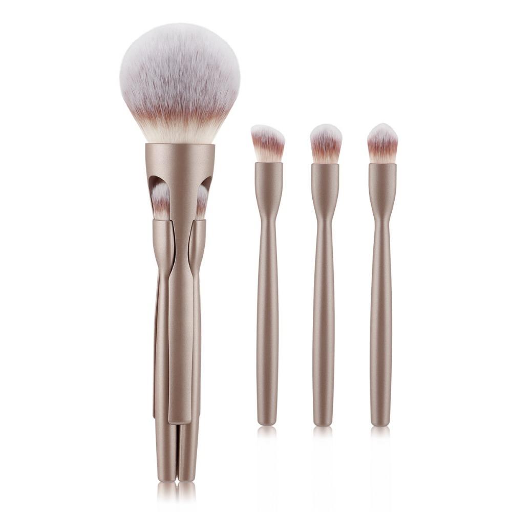 4Pcs Powder Blusher Brush Makeup Brush Set Eyeshadow Powder Brush Travel Makeup Brushes шампанского