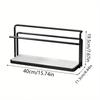 2-Tier Cup Mug  Drying Rack Kitchen Countertop Drainer with Drainboard Utensil Holder Rust-Proof Dish Mug Drying Storage Shelf