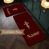Cross of Forgiveness (1) Customize Name Flannel Kitchen Mat Soft Non-Slip Kitchen Floor Runner Rug for Home Kitchen Decor