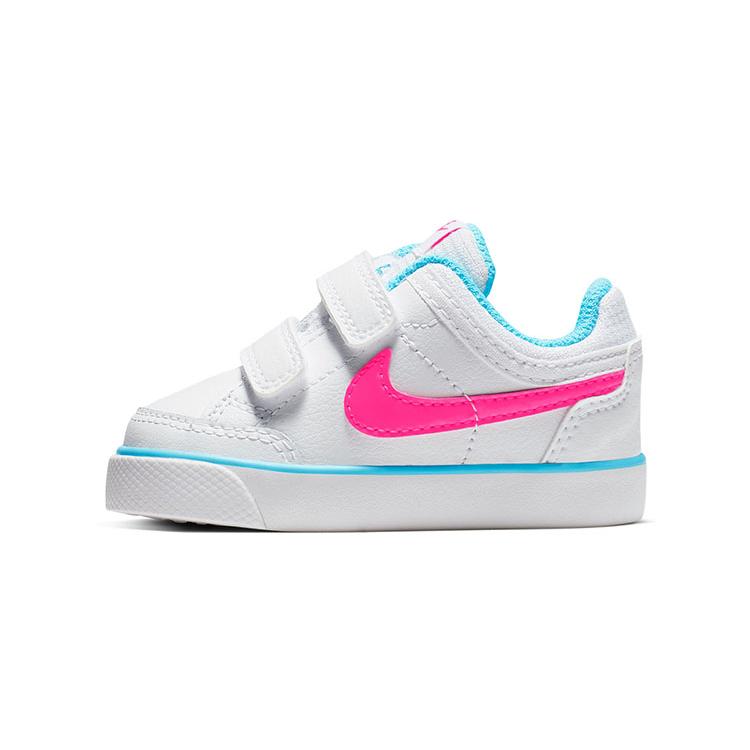 

Nike Capri 3 LTR Casual Low top Skateboard Shoes White Blue Infant And Toddler 579953-104