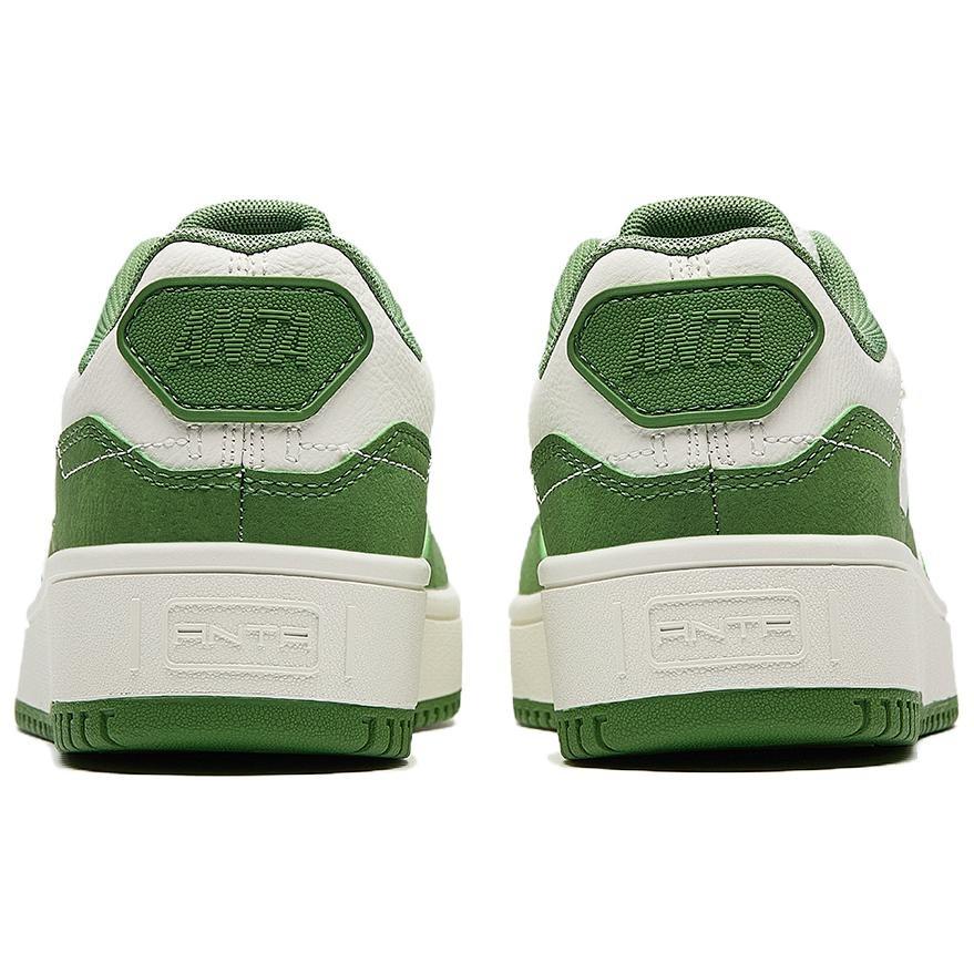 Anta Slip Resistant Abrasion Resistant Low top Skateboard Shoes Women's White Green 122538033R-4