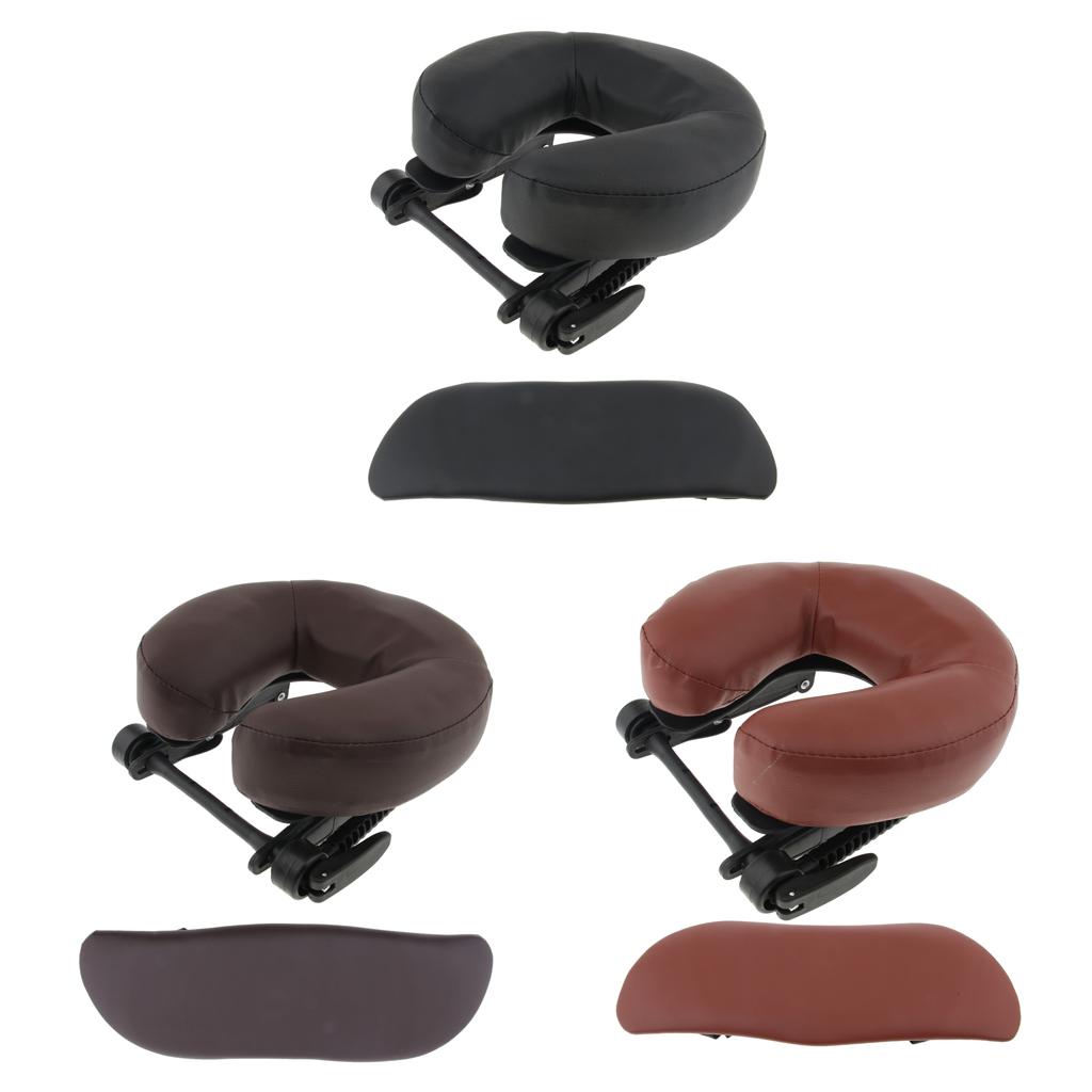 Foam PU Massage Table Pillow Face Down Cradle Cushion Neck Headrest for SPA Bed Portable Accessory
