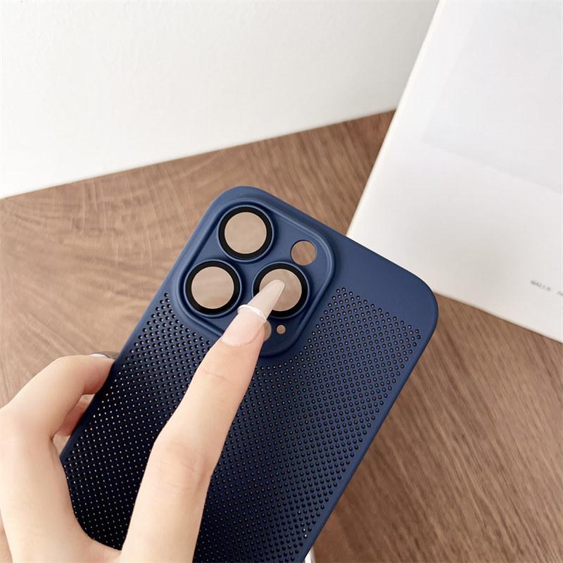 Luxury Radiator Buffer Case for iPhone 16 Pro Max 15 14 Plus 13 12 11 Lens Protector Shockproof Armored Phone Case