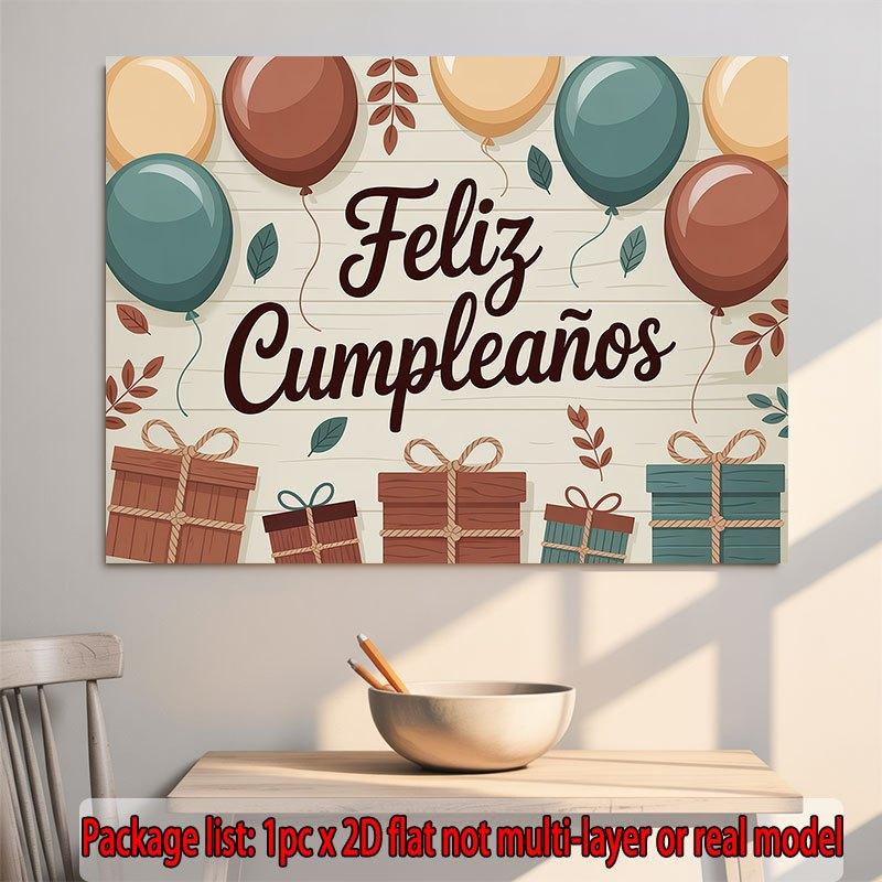 Party-Hintergrund Flach Feliz Cumpleaos Veranstaltungen Hochzeit Zeremonie Vier Jahreszeiten Fotokabinen-Dekoration Eingangstür-Dekoration Eingangsbereich