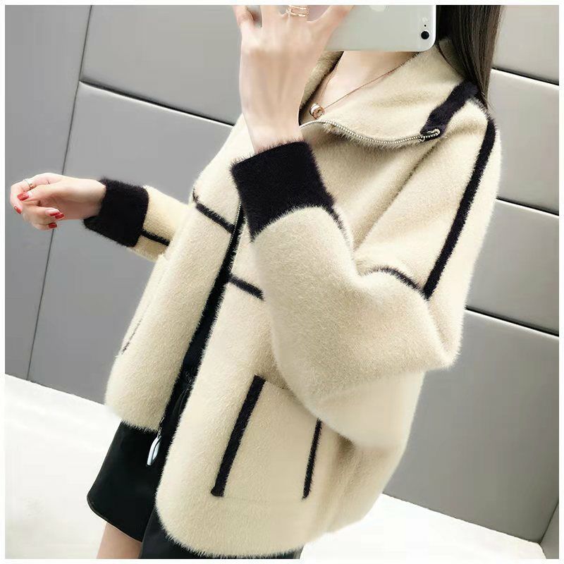 

Модный шерстяной кардиган для женщин на осень и зиму XXL белый